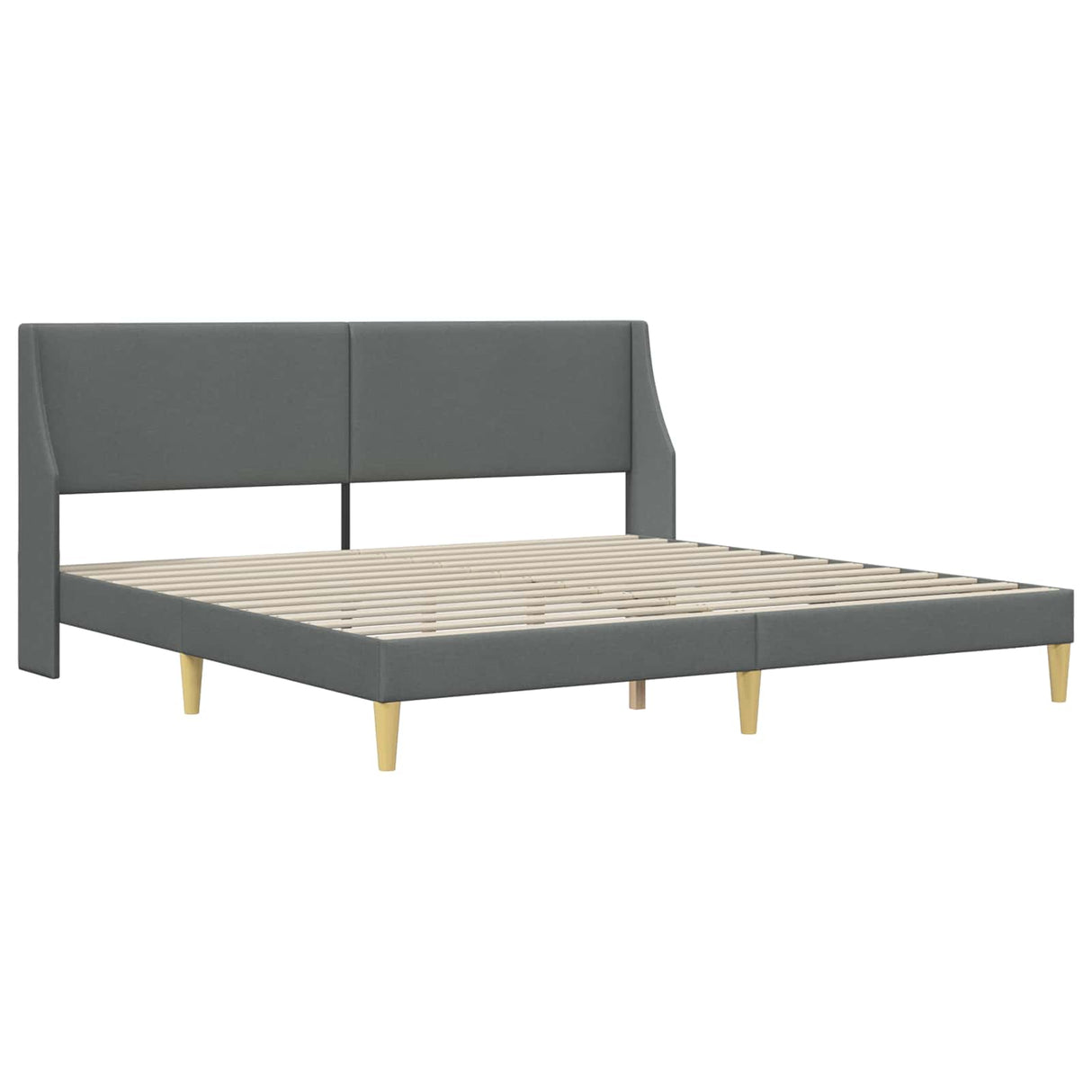 vidaXL Bedframe met hoofdeinde Donkergrijs 183 x 213 cm Stof