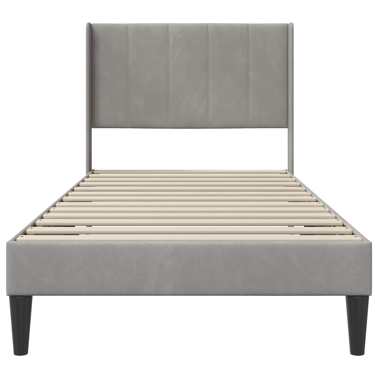 vidaXL Bedframe met hoofdeinde Lichtgrijs 80 x 200 cm Fluweel