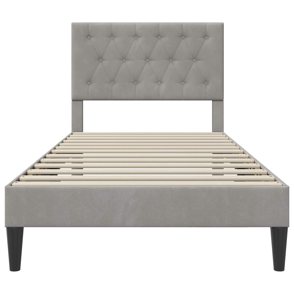 vidaXL Bedframe met hoofdeinde Lichtgrijs 80 x 200 cm Fluweel