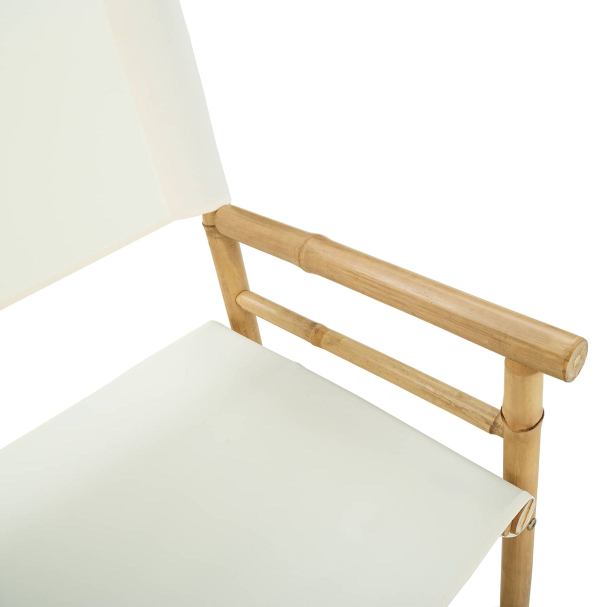 vidaXL Foldable Director's Chair 2 pcs Natural Bamboo
