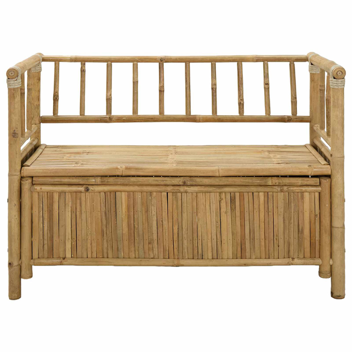 vidaXL Garden Storage Bench 110 x 47 x 80 cm Bamboo Natural Rectangular