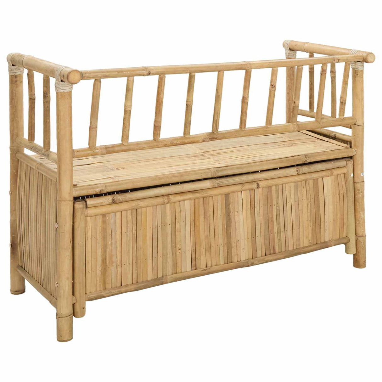 vidaXL Garden Storage Bench 110 x 47 x 80 cm Bamboo Natural Rectangular