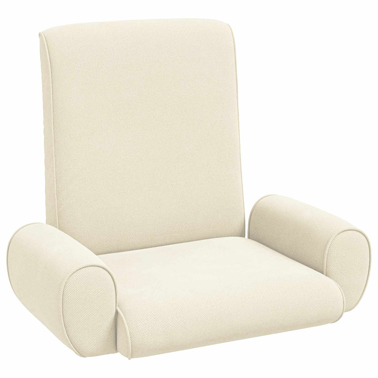 vidaXL Adjustable Floor Chair Cream Rough Velvet
