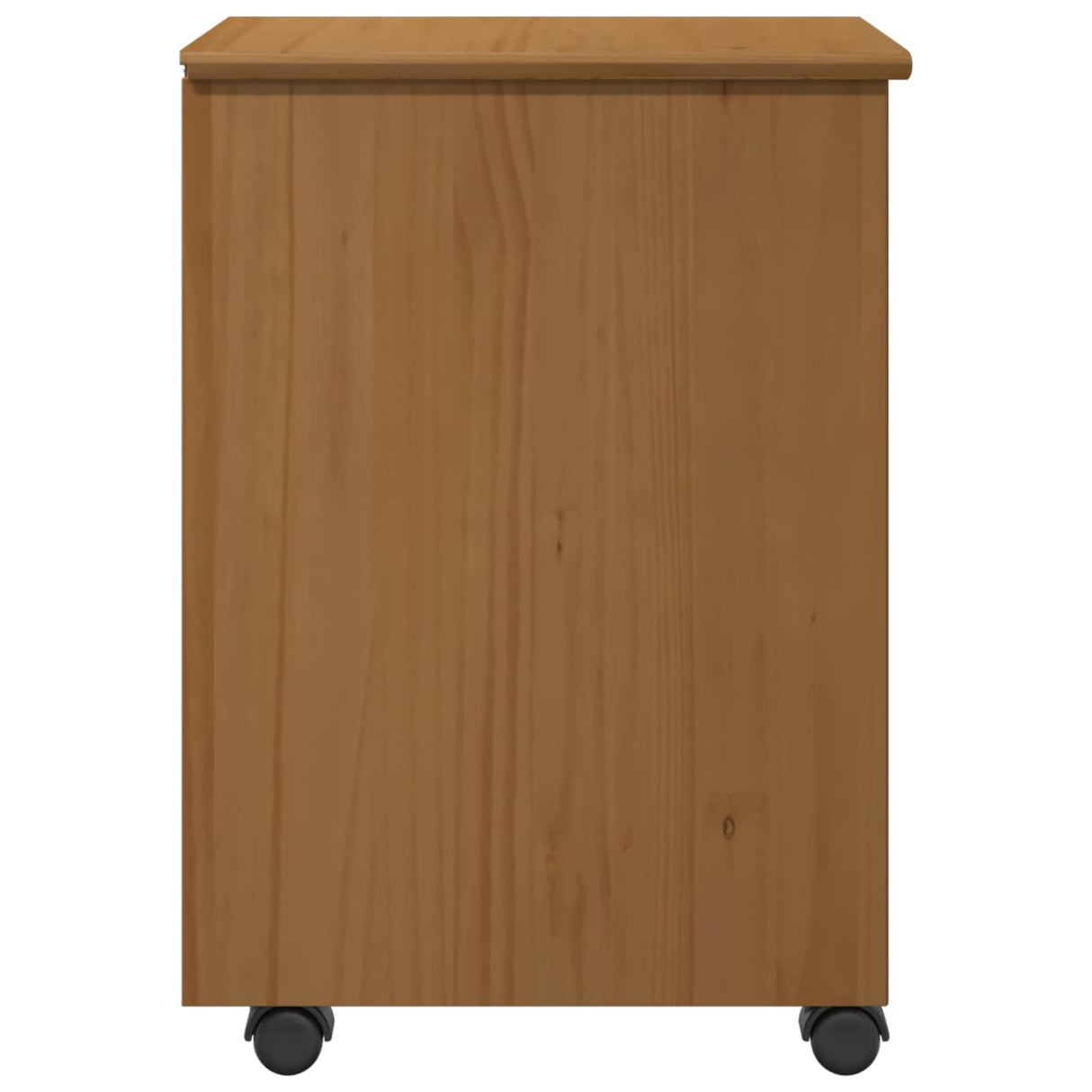 vidaXL Rolling Cabinet with Wheels White 34 x 39 x 56 cm Solid Pinewood