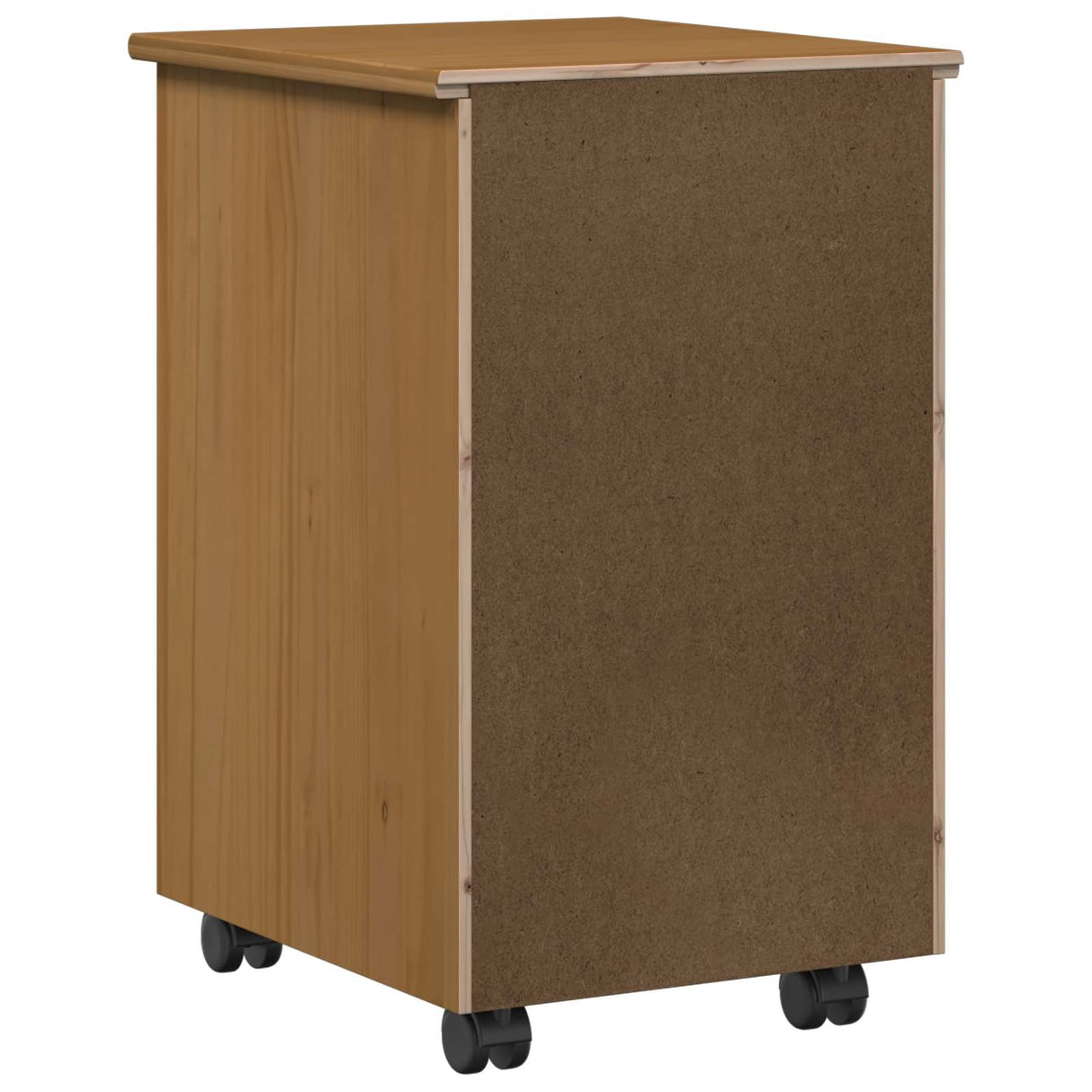 vidaXL Rolling Cabinet with Wheels White 34 x 39 x 56 cm Solid Pinewood