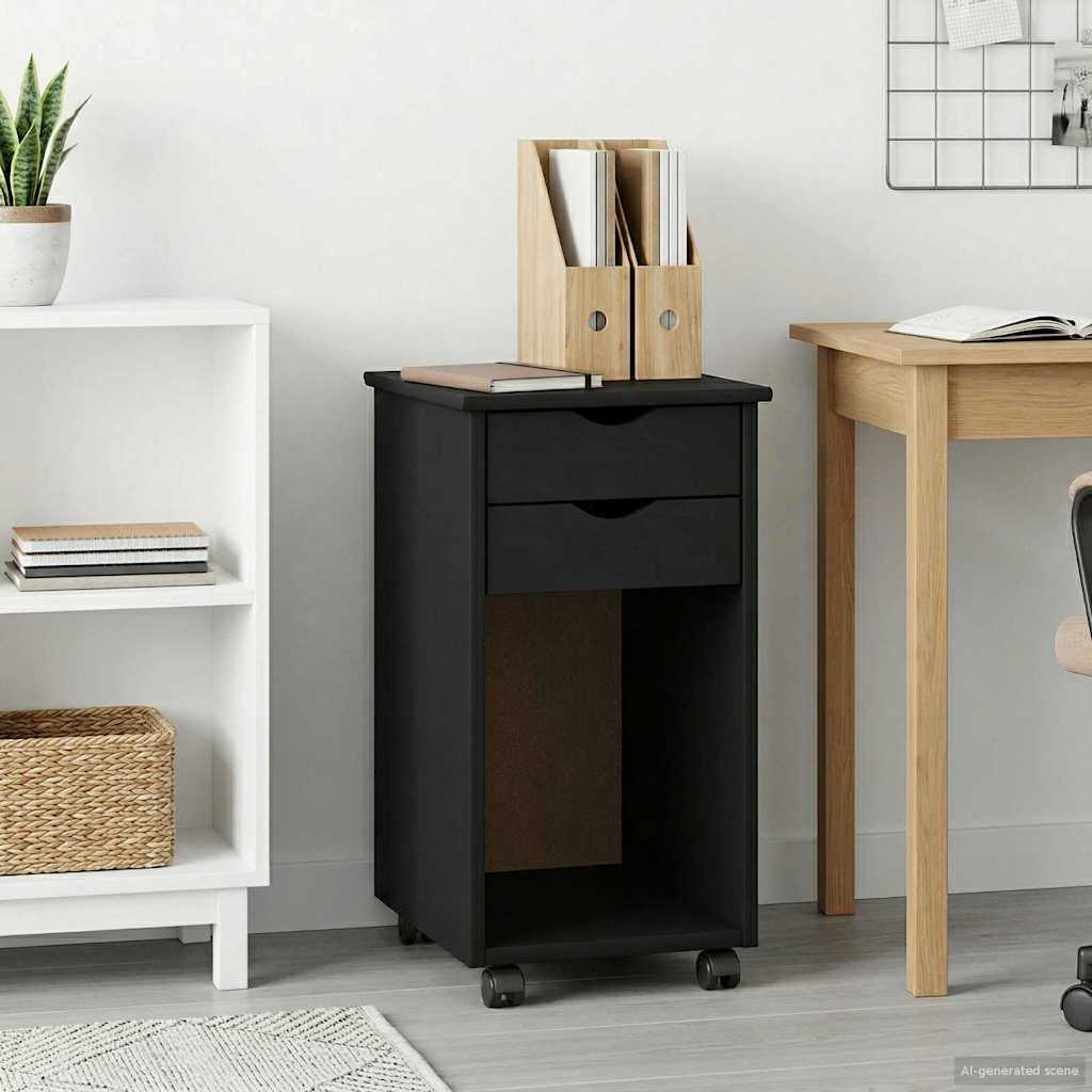 vidaXL Rollende kast HoningBruin 34 x 39 x 65,5 cm Massief grenenhout