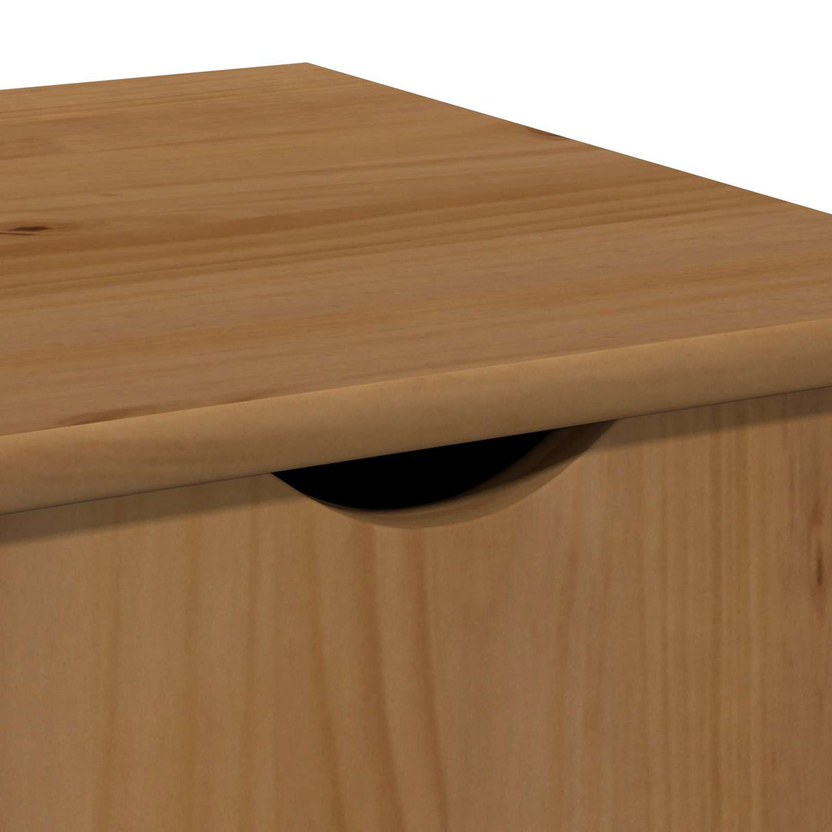 vidaXL Rollende kast Honing bruin 34 x 39 x 65,5 cm Massief vurenhout
