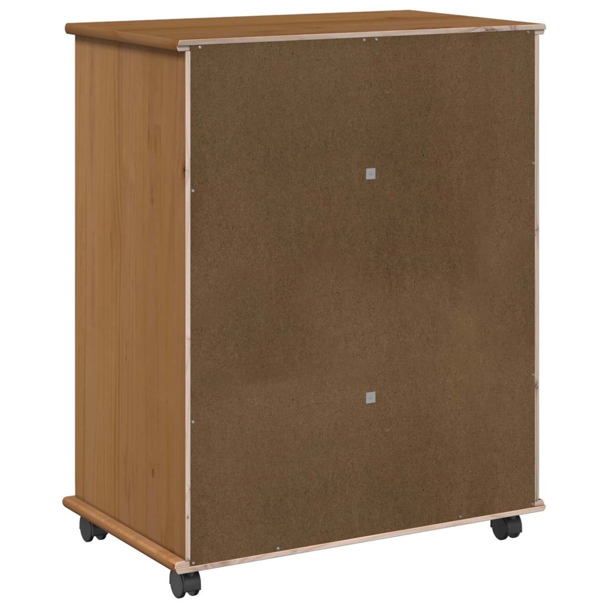 vidaXL Rolling Cabinet Honey Brown 63.5 x 39 x 79 cm Solid Pinewood