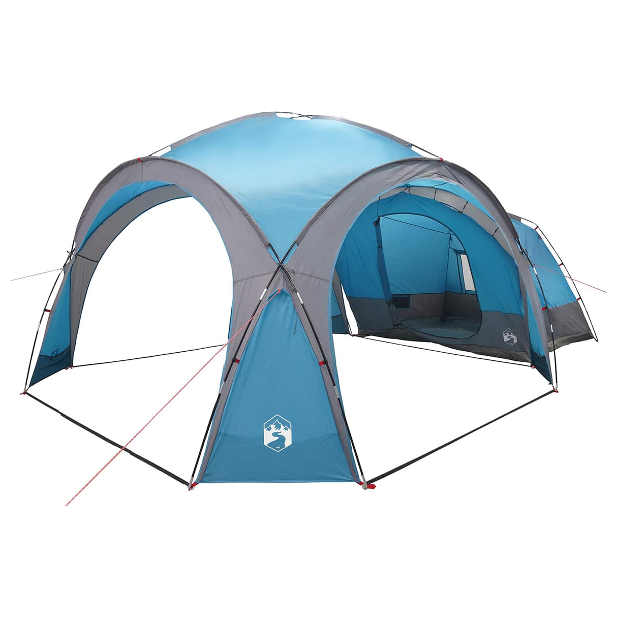 vidaXL Zijtent met dak Groen 410 x 410 x 250 cm Polyester en Staal