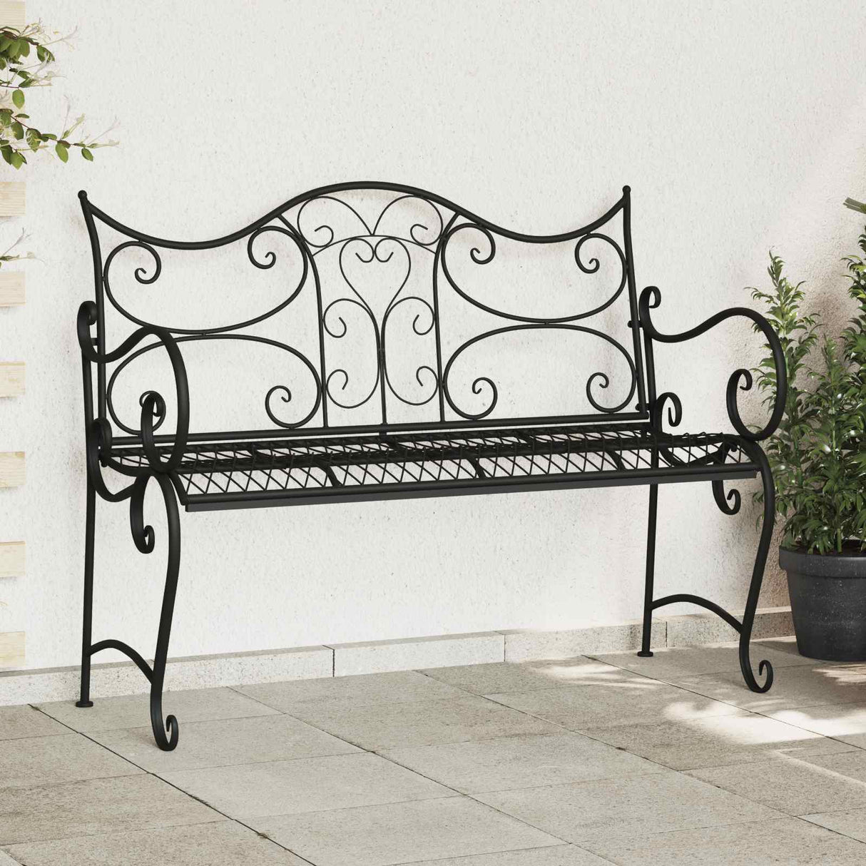vidaXL Tuinbank 2-Aantal zitplaatsen 114 x 56,5 x 90 cm Staal