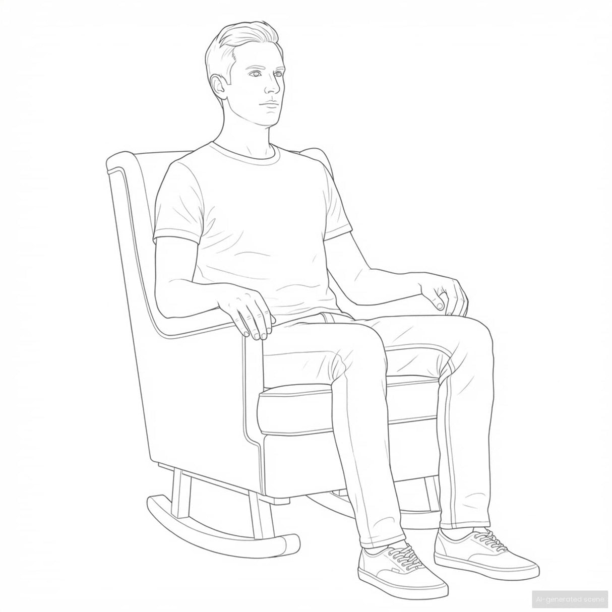 vidaXL Schommelstoel Lichtgrijs 62 x 80 x 85 cm Stof