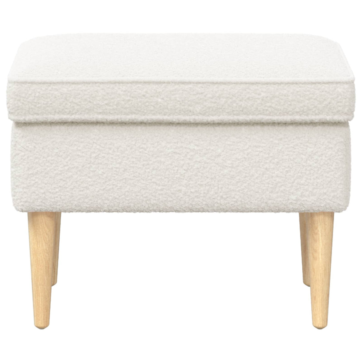 vidaXL Voetenbank Crèmekleurig 55 x 35 x 41 cm Bouclé