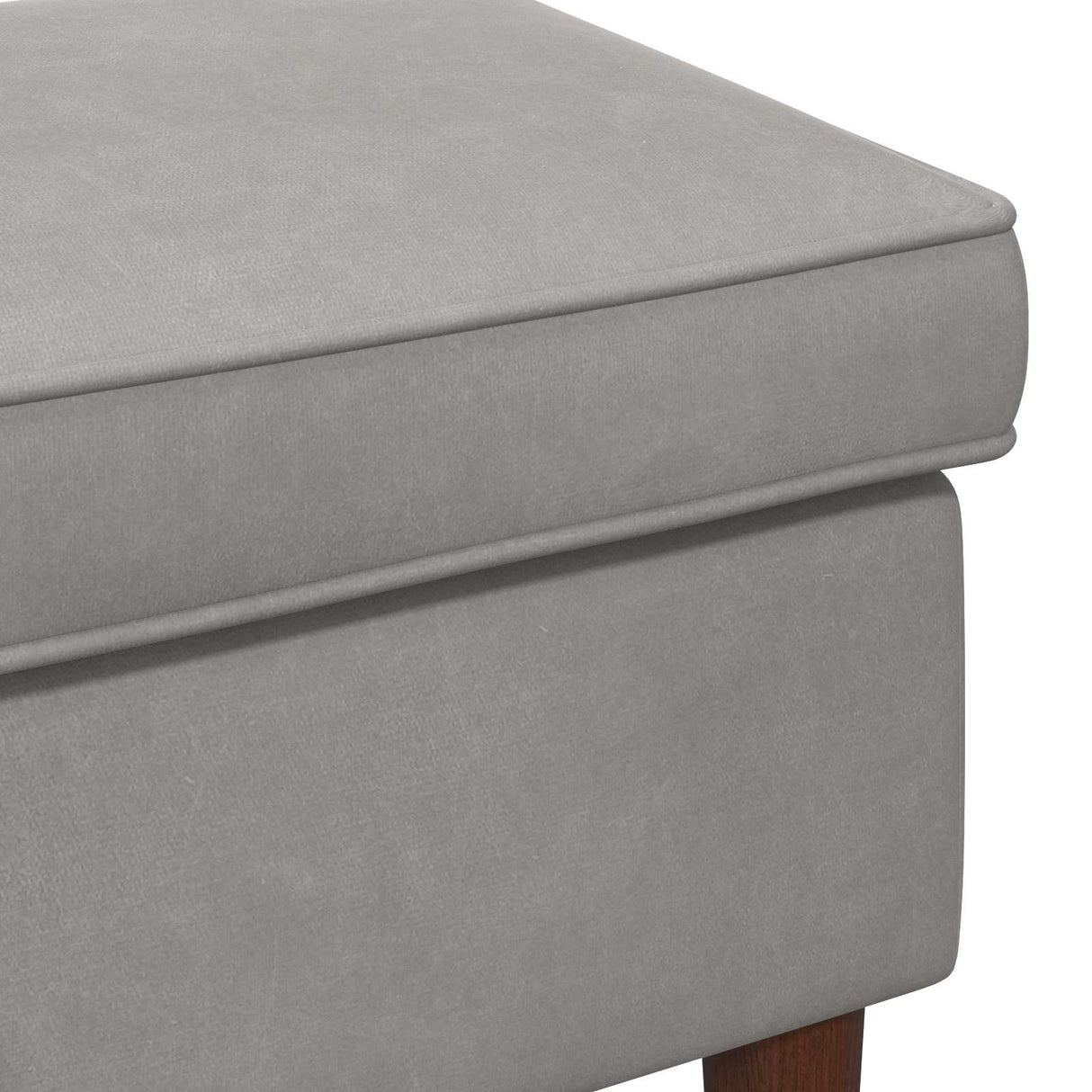 vidaXL Voetenbank Lichtgrijs 55 x 35 x 41 cm Fluweel