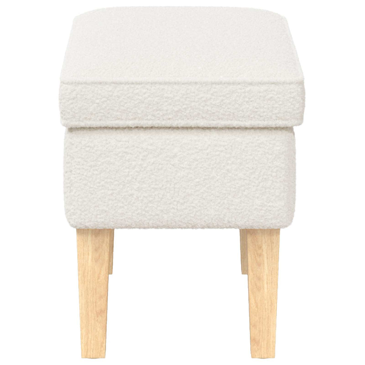 vidaXL Voetenbank Crèmekleurig 55 x 35 x 41 cm Bouclé