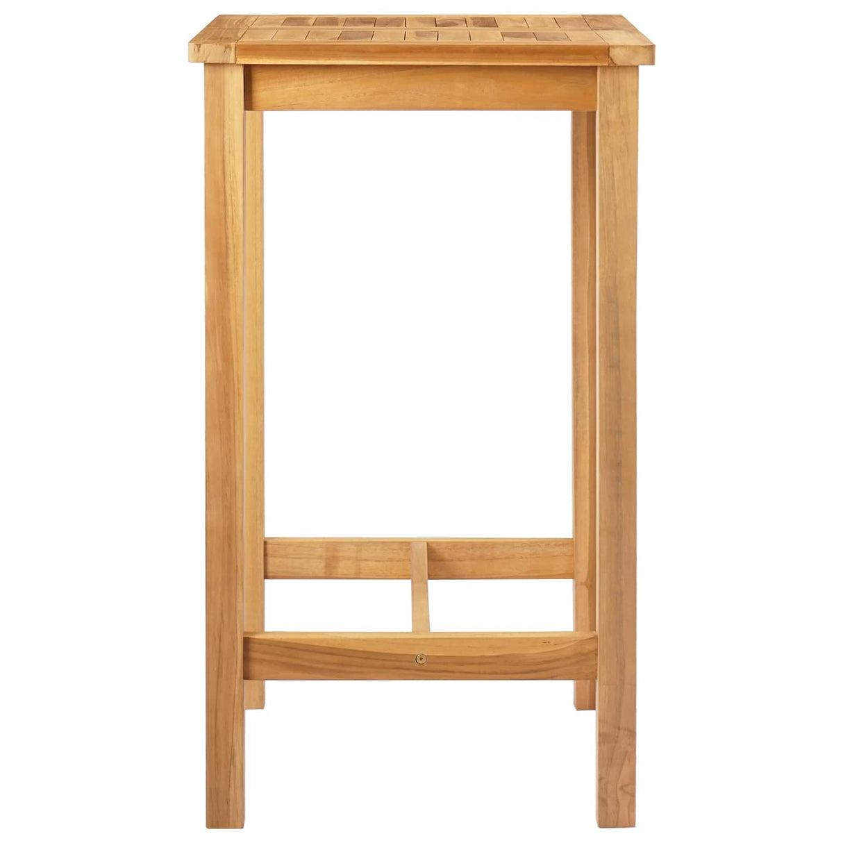 vidaXL Bartafel Naturel 60 x 60 x 105 cm Massief Teakhout