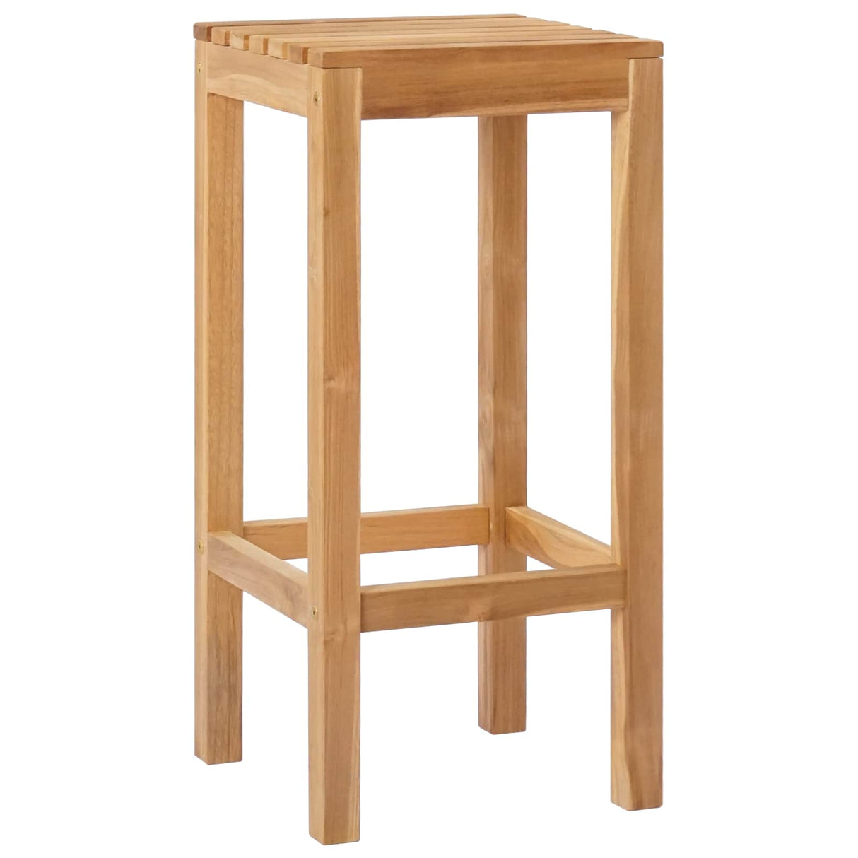 vidaXL Bar Stools 2 pcs Natural Solid Teakwood