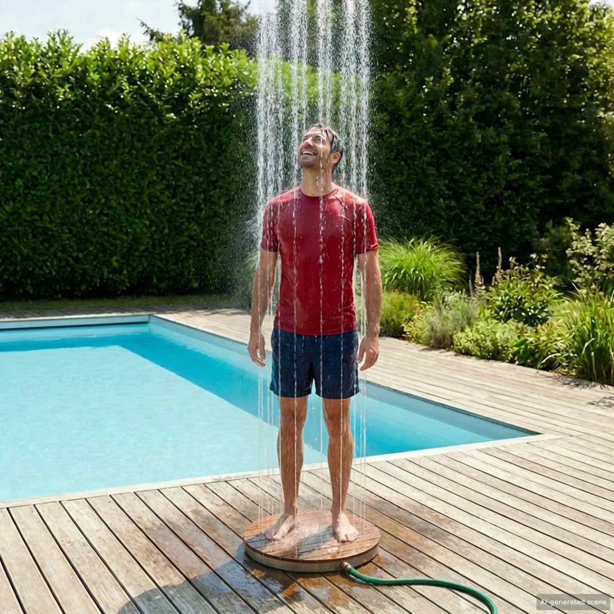 vidaXL Tuin Vloershower WPC en roestvrij staal 201 Bruin