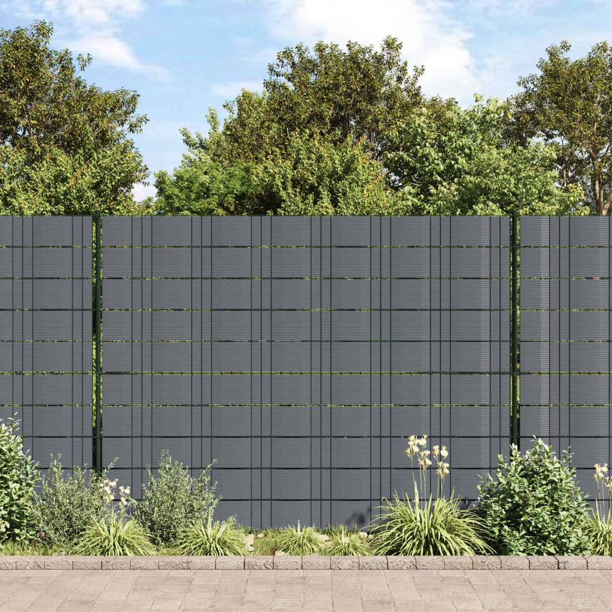 vidaXL Privacy Tape for Fence Dark Grey