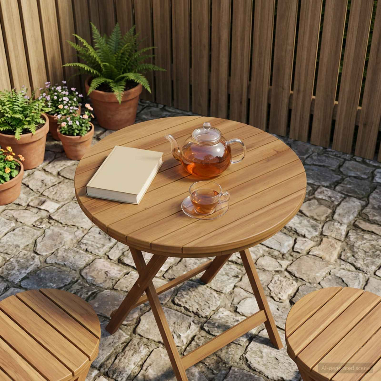 vidaXL Tafelblad 40 x 40 x 3,5 cm Vierkant Massief Teakhout Naturel
