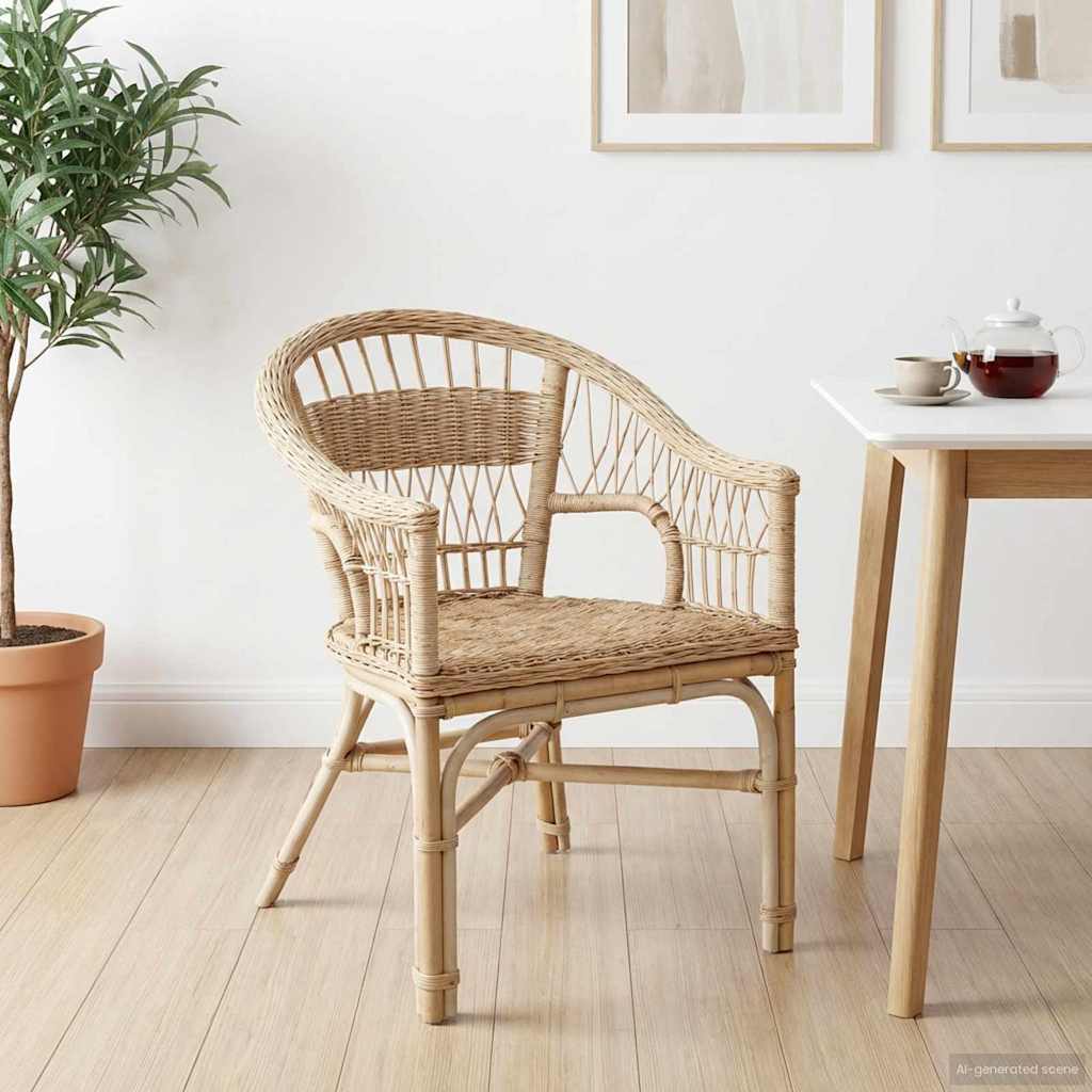 vidaXL Stapelstoel Naturel 60 x 60 x 81 cm Rattan