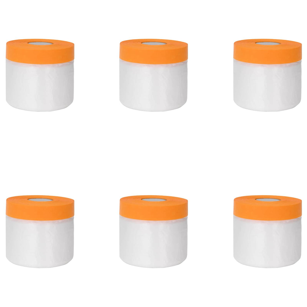 vidaXL Dust Sheet with Adhesive Tape 6 pcs Transparent 30 x 3300 cm HDPE