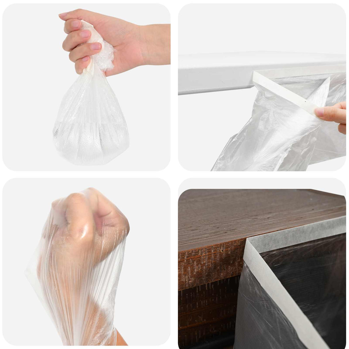 vidaXL Afplaktape met lijm 6 pcs Doorzichtig 30 x 3300 cm HDPE