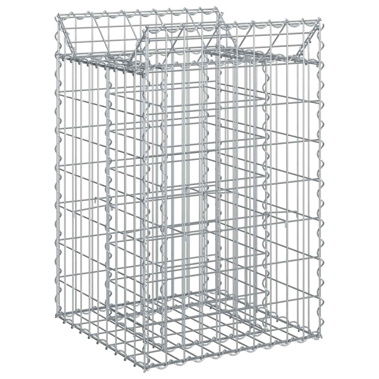 vidaXL Gabion verhoogd bed 2 pcs Zilver 300 x 50 x 60 cm