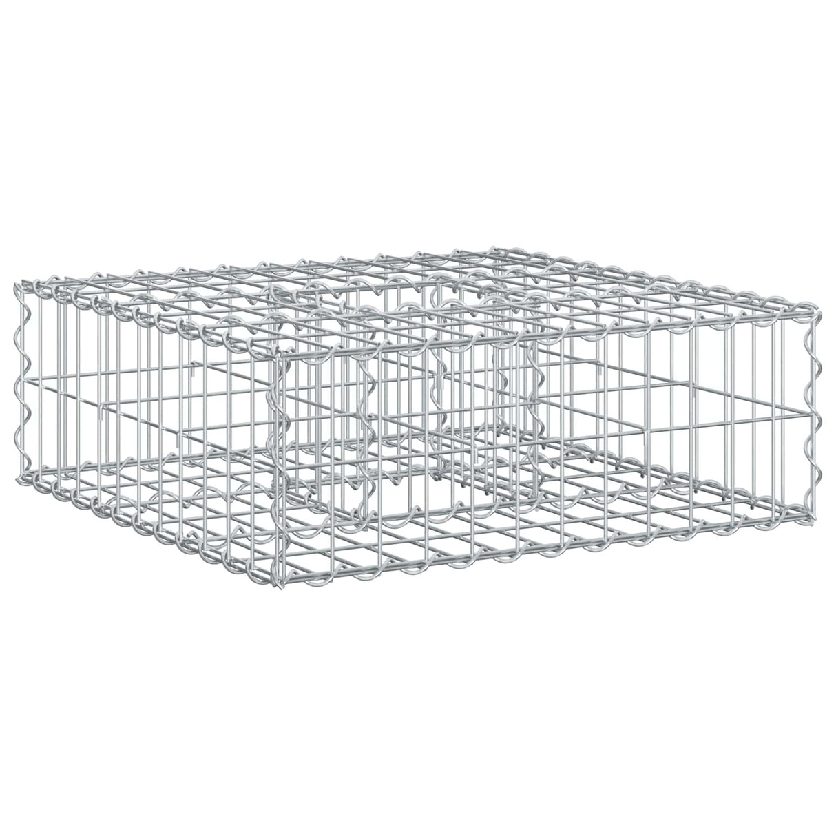vidaXL Gabion verhoogd bed Zilver