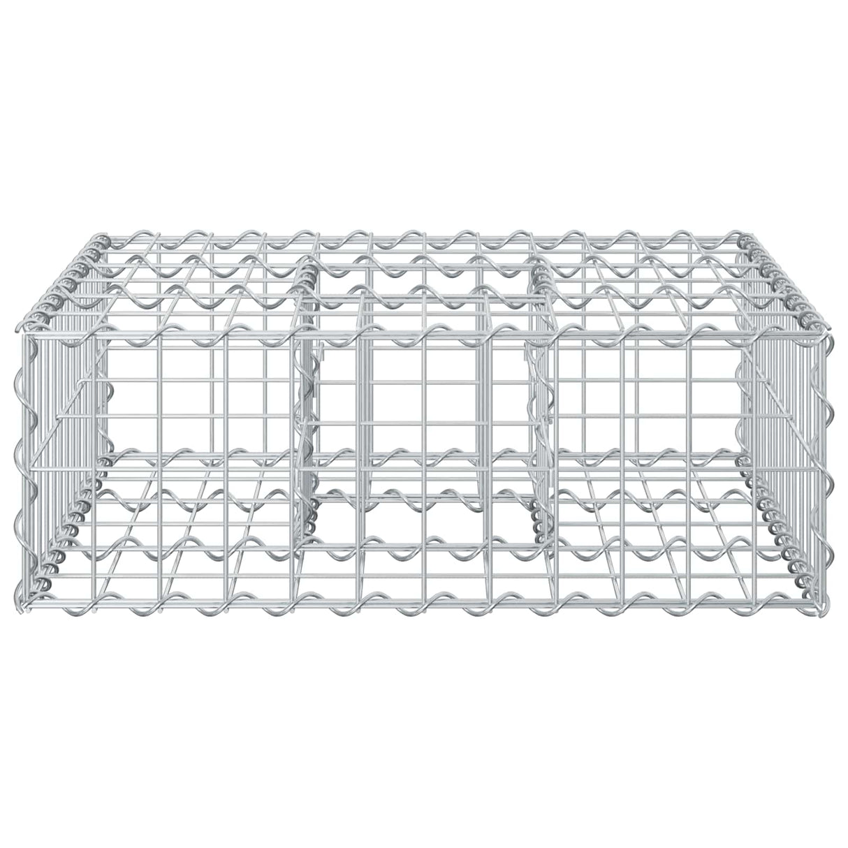 vidaXL Gabion verhoogd bed Zilver