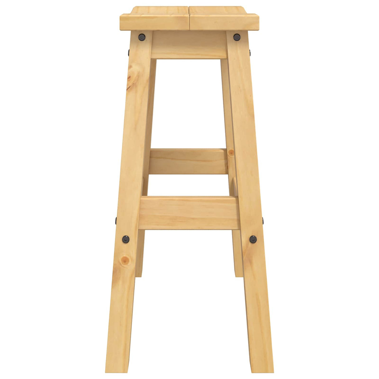 VidaXL Barkruk 2 pcs Honingwas 44 x 30 x 63 cm Massief grenen