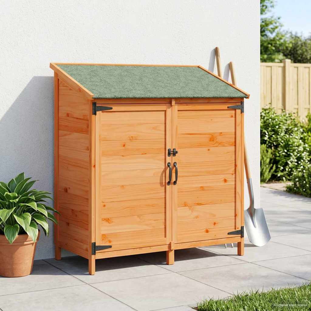 vidaXL Tuin Shed met dak Naturel 59 x 56 x 113,5 cm Massief Vurenhout