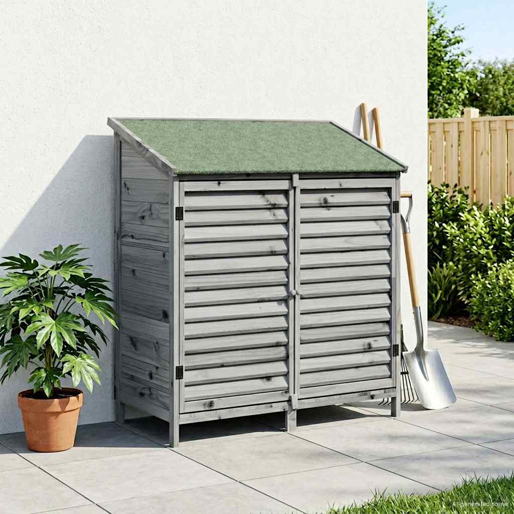 vidaXL Tuin Shed met dak Naturel 59 x 56 x 113,5 cm Massief Vurenhout
