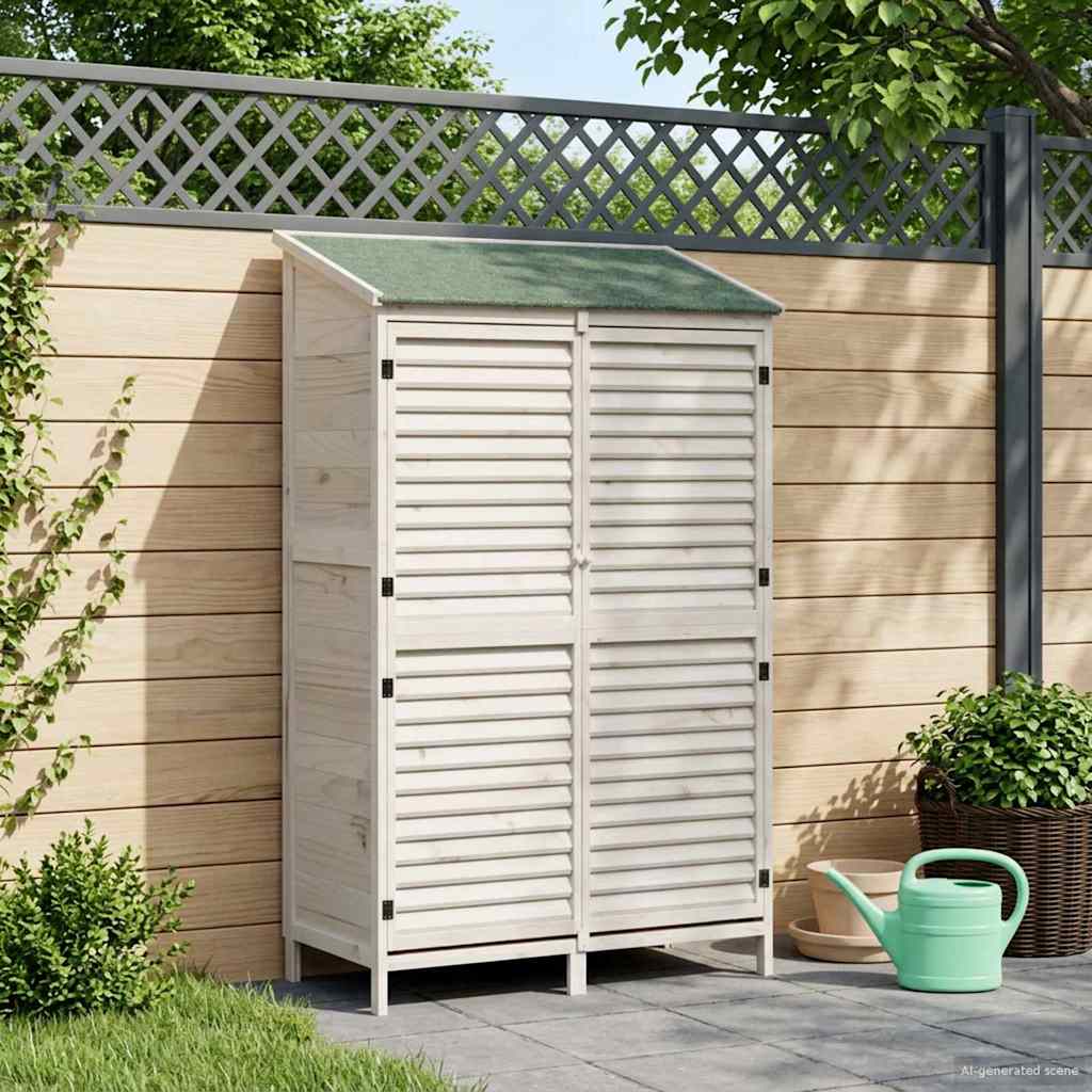 vidaXL Tuin Shed met dak Naturel 59 x 56 x 113,5 cm Massief Vurenhout