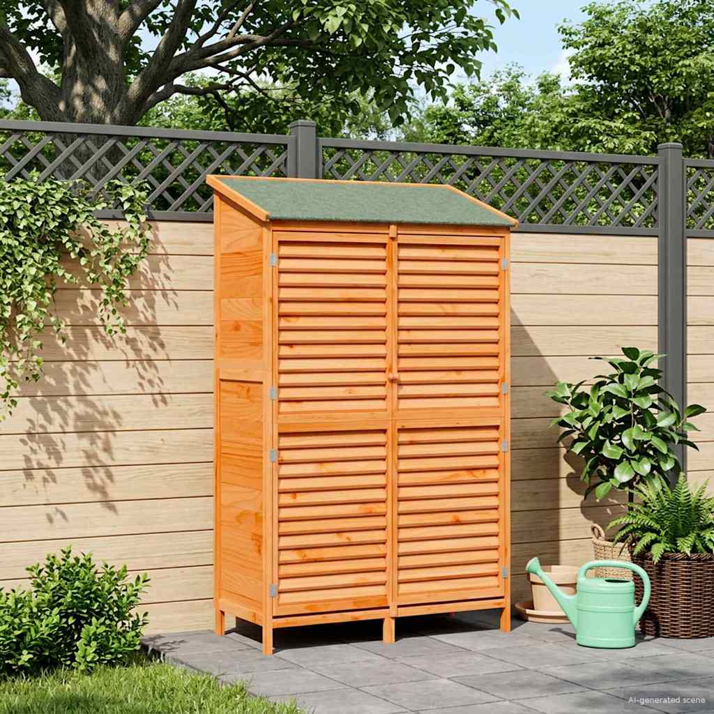 vidaXL Tuin Shed met dak Naturel 59 x 56 x 113,5 cm Massief Vurenhout