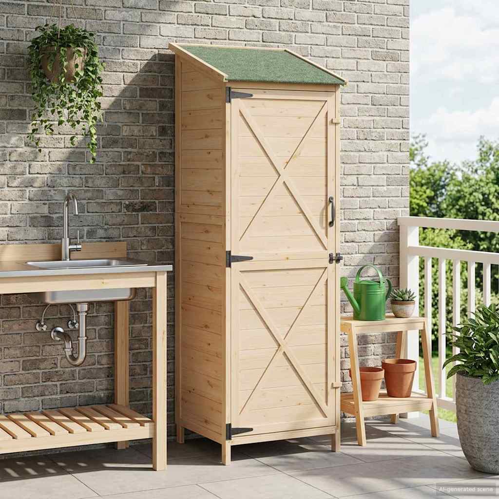 vidaXL Tuin Shed Naturel 59,5 x 56 x 113,5 cm Massief Vurenhout