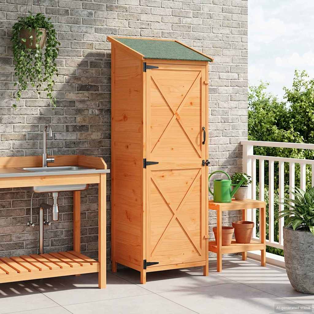 vidaXL Tuin Shed Naturel 59,5 x 56 x 113,5 cm Massief Vurenhout