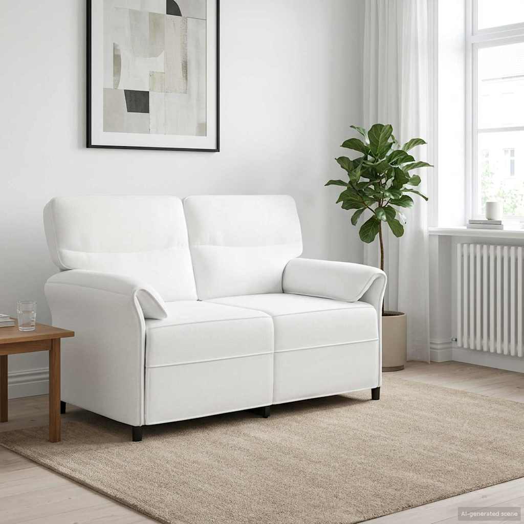 vidaXL Bank 100% polyester metalen frame MDF, Multiplex