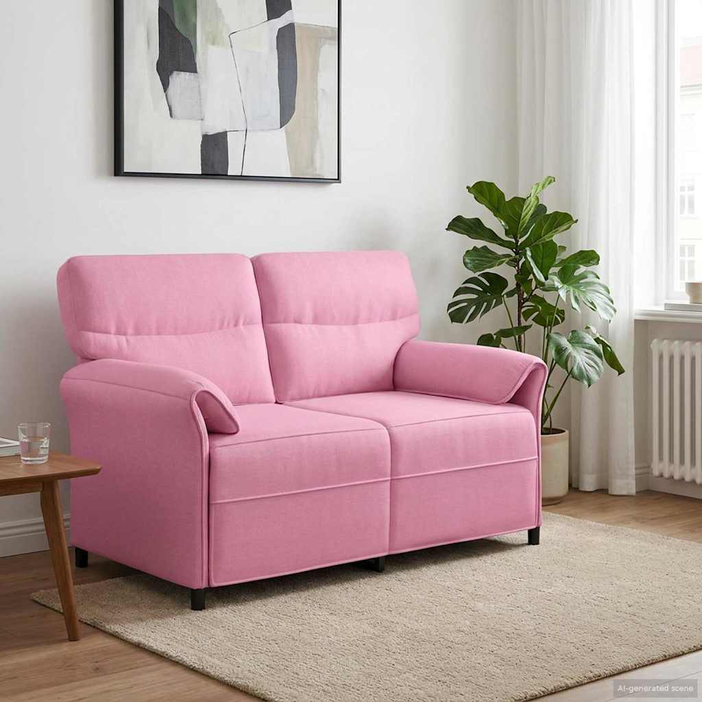vidaXL Bank 100% polyester metalen frame MDF, Multiplex