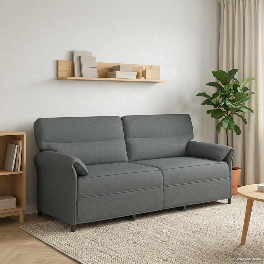 vidaXL Bank 100% polyester metalen frame MDF, Multiplex