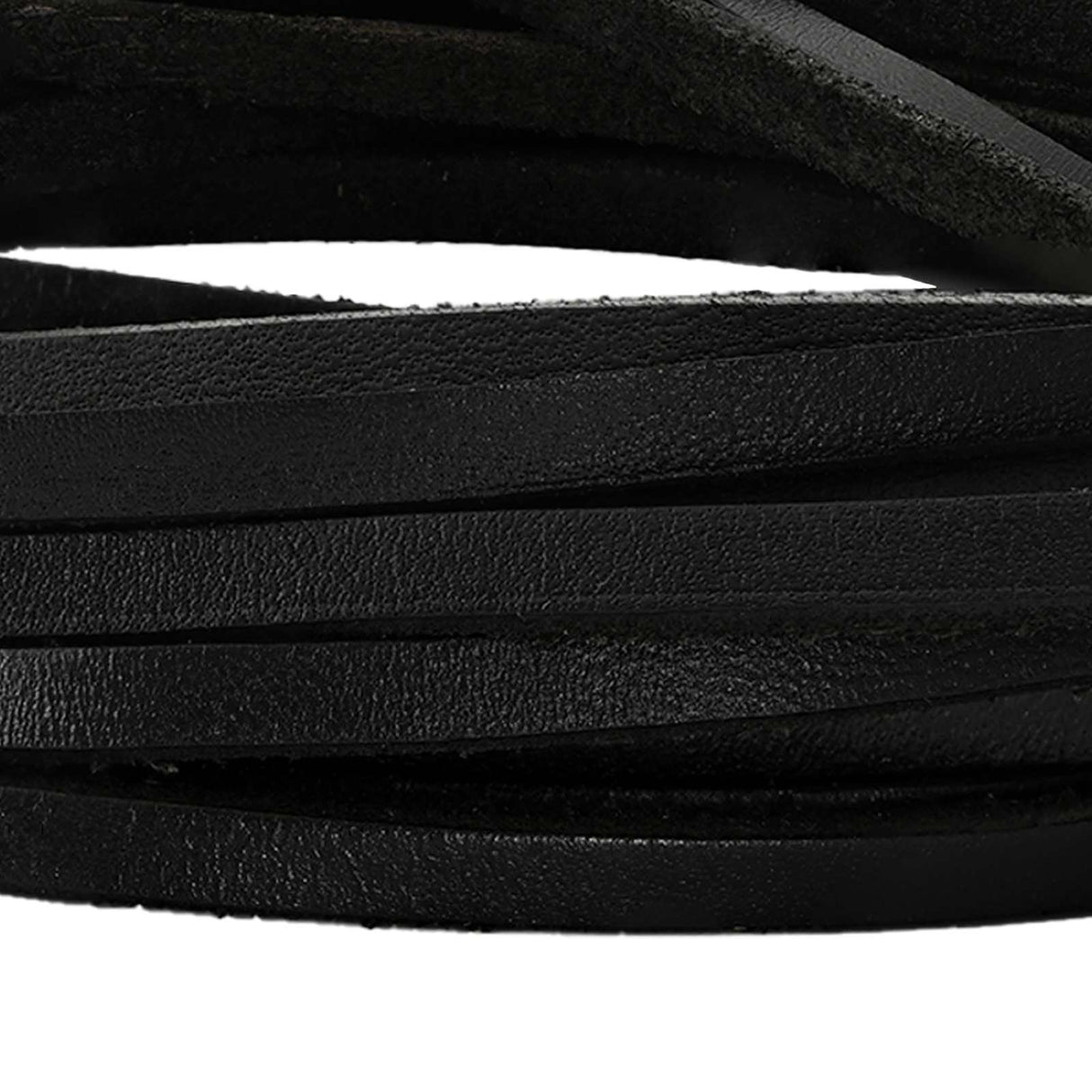 vidaXL Leren riem Zwart 200 x 0,3 cm Leer