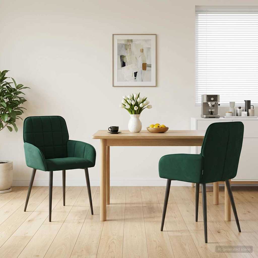 vidaXL Eetstoelen 4 pcs fluweel Lichtgrijs 57 x 50 x 85 cm