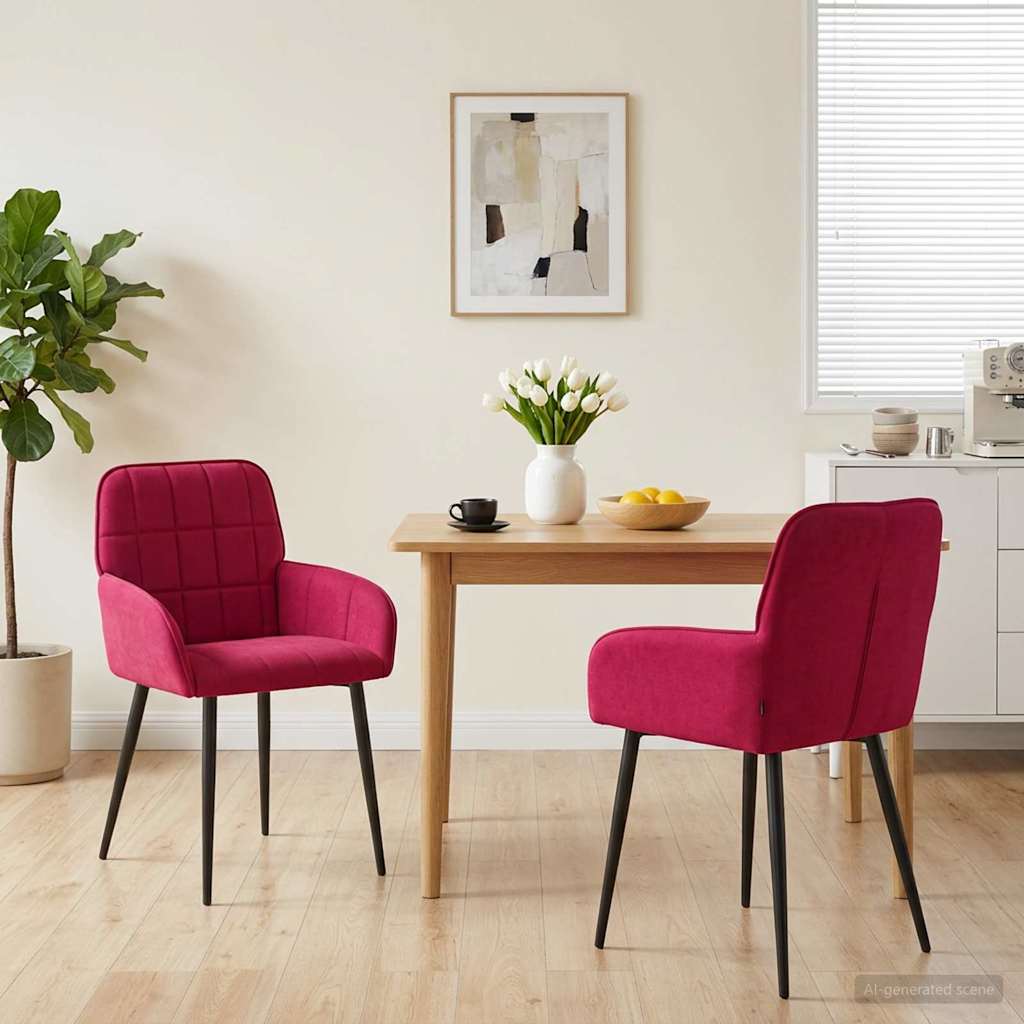 vidaXL Eetstoelen 4 pcs fluweel Lichtgrijs 57 x 50 x 85 cm