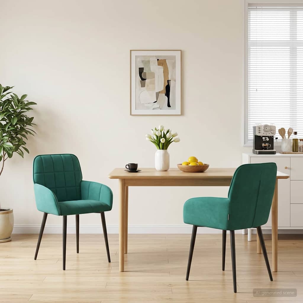 vidaXL Eetstoelen 4 pcs fluweel Lichtgrijs 57 x 50 x 85 cm