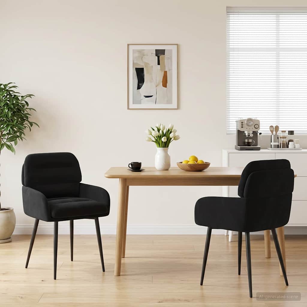vidaXL Dining Chairs 4 pcs velvet Light grey 59 x 59.5 x 90 cm