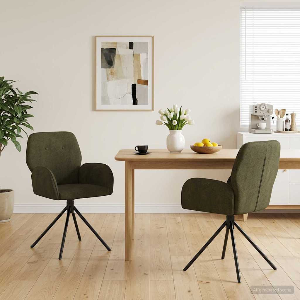 vidaXL Draaikrukken 4 pcs Kunst Suède Leer Bruin 54 x 55 x 86 cm