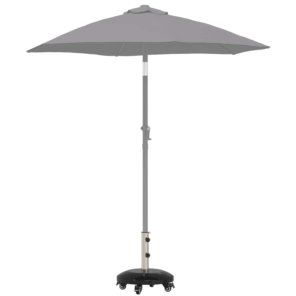 vidaXL Parasolvoet voor 40-50 mm paal 26.75 kg Zwart Graniet en RVS