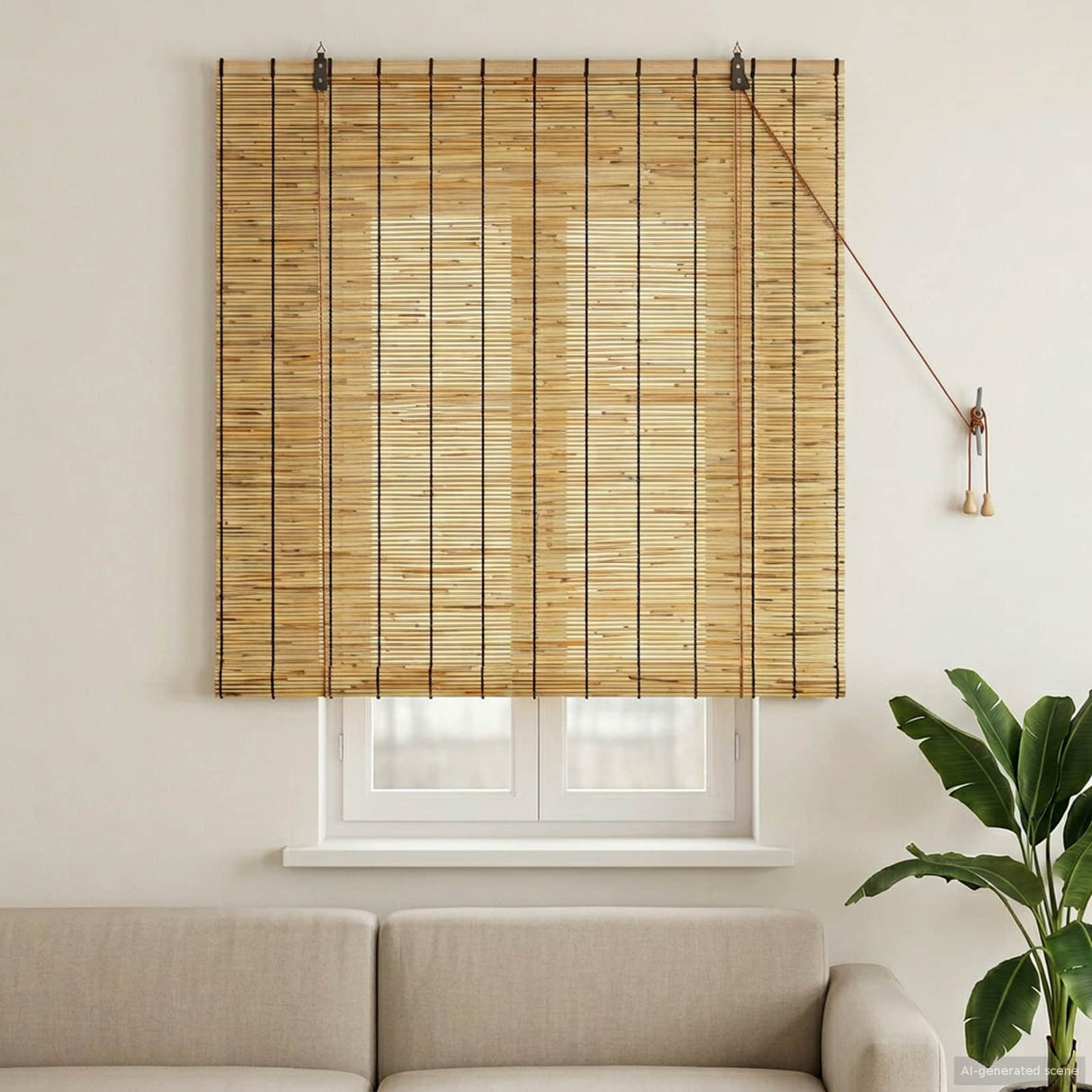 vidaXL Rolgordijn Naturel 60 x 160 cm Riet
