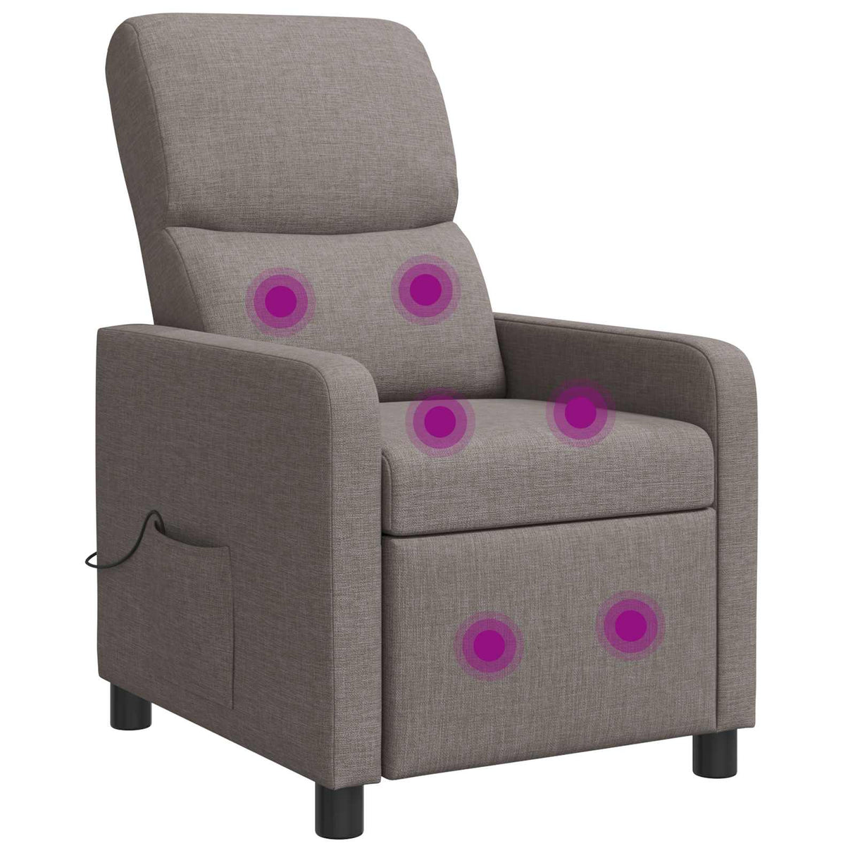 vidaXL Recliner Light Grey Fabric