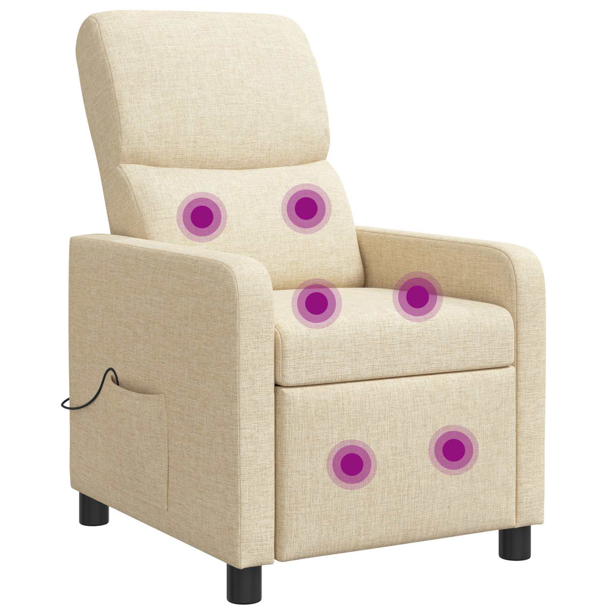vidaXL Recliner Light Grey Fabric