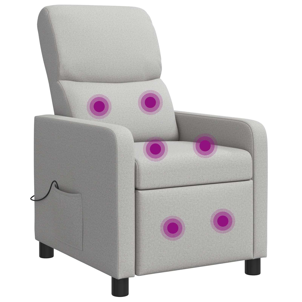 vidaXL Recliner Light Grey Fabric
